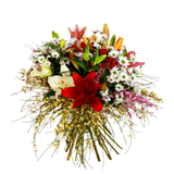 Bouquet di Fiori Freschi "Fresh Petals" con Lilium e Margherite - Vivai L'Idea Verde